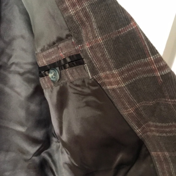 Brown plaid men suit coat territory ahead 30R nwot - Picture 4 of 7